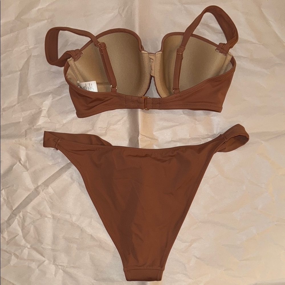 Tan Bikini Set - Shade and Shore Shirred Cup Bikini - Picture 5 of 5